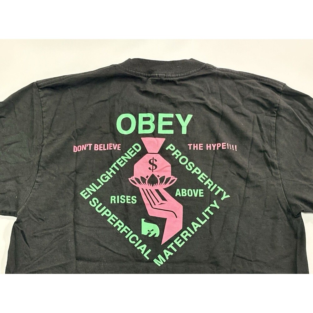 Obey Enlightened T-Shirt Men’s M Black Color Logo Graphic Tee Streetwear